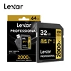 high speed Lexar 2000x SD Card 32GB 128GB up to 300MB/s Memory Card U3 V90 Class 10 UHS-II reader Flash SD Cards For Camera