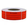 Hybsk Allergies Sticker Fluorescent Green/red Allergy Stickers/1"x2" Write on Label Total 500 Per Roll