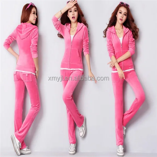 hot pink velour tracksuit