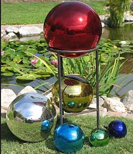 300mm red color plated stainless steel sphere ball