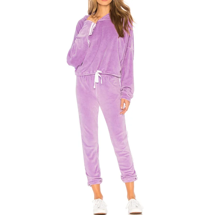 purple velour hoodie