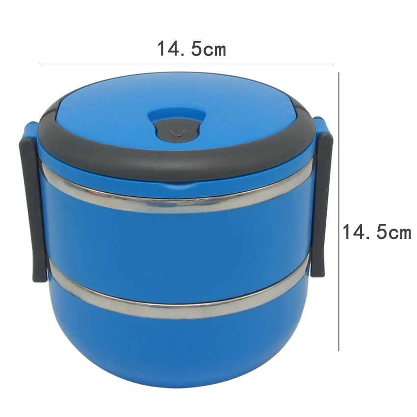 Customize Design Two Layer Thermos Stainless Steel Lunch Box With Lock
