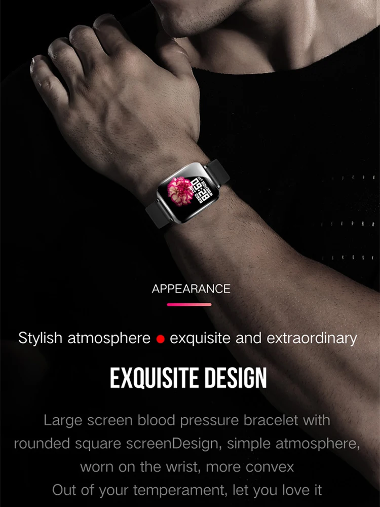 Free shipping to usa 2020 hot selling B57 bracelet touch screen 1.3 inch colorful IP67 blood pressure sport smart watch band
