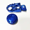 customized aluminium alloy motorcycle pedal shell shaft cnc milling oxidation blue processing