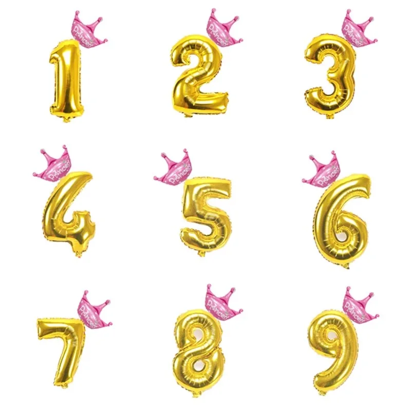 large foil number balloons