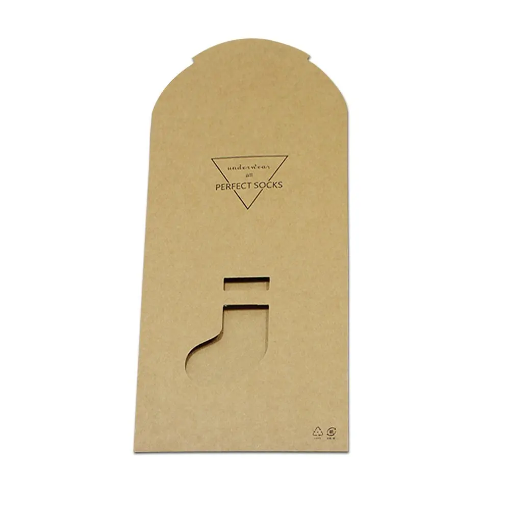 11.8x22cm (4.6"x8.6") Kraft Paper Socks Storage Packaging Box Brown Color Hose Pack Case Printing / No Printing Hollow out Paper Box General (25, Printing)
