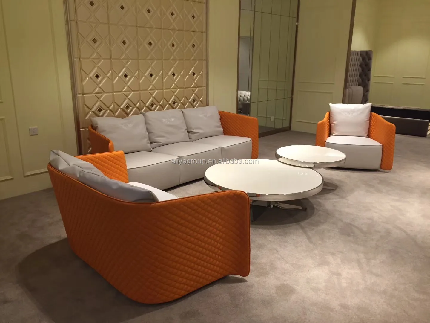 Elegant Living Room Furniture Sets And Modern Leather Sofa Set