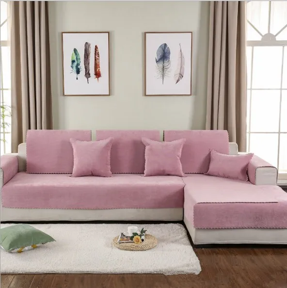 Charmcci 600222 Traditional Crushed Velvet Sofa Cover Slipcover