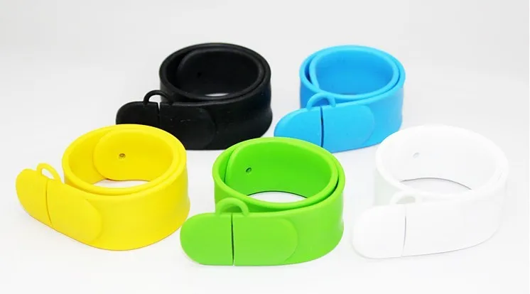 Multi-Coloured 1gb 2gb 4gb 8gb 16gb 32gb 64gb custom silicone wristband bracelet usb flash drive