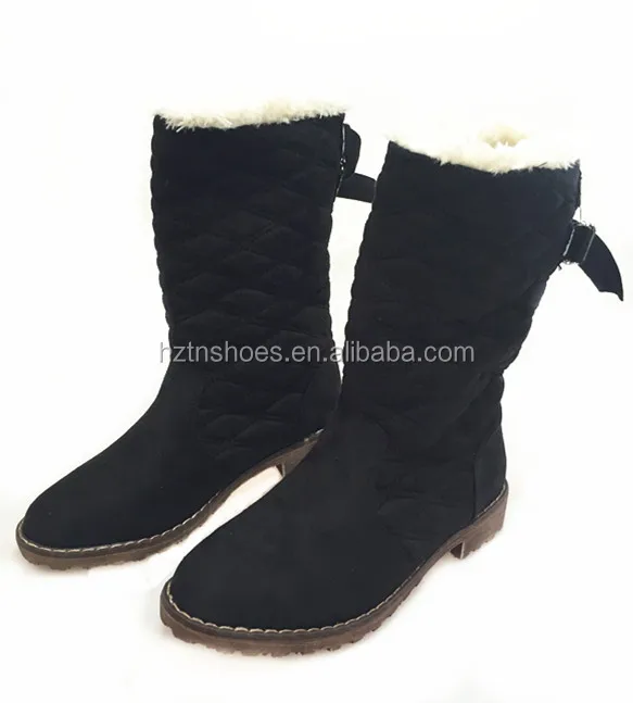 Product from China: Europe style black boots women shoes buckle strap
2016 winter plush snow boots