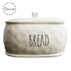 2019 new design home storage jar white heart design ceramic bread bin bread box
