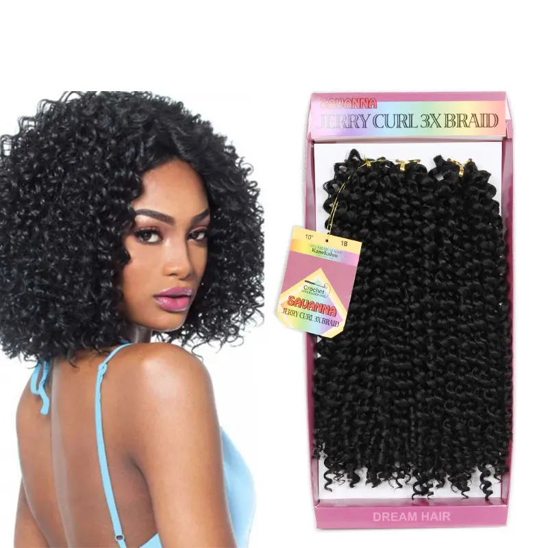 230g/pack Freetress Deep Wave/jerry Curly Best Synthetic Hair 10inch
