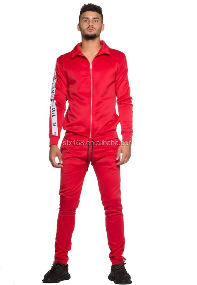 Oem Athletic Plain Custom Logo Tracksuits For Men Slim Fit Gym Buy