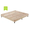 Assembled pine wood slat bed frame hotel bed base