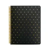 Black cover custom logo spiral binding recycled a5 office notebook