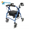 4 Wheels Rollator Rolling Walker Walking Frame Senior