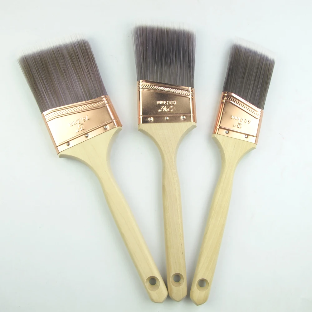 Lary Lr02902 Good Quality Long Wooden Handle Angle Purdy Paint Brushes