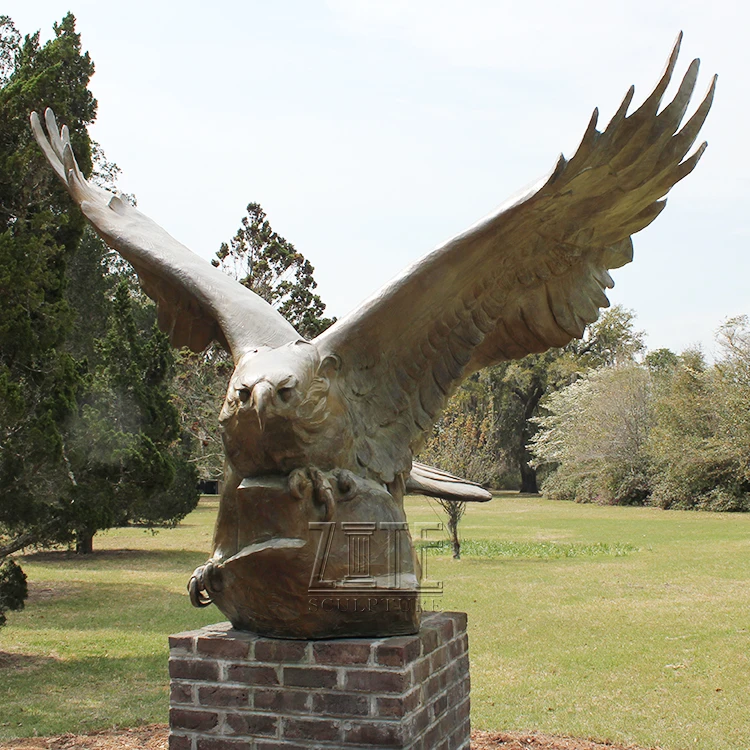 Best Selling Large Outdoor Cast Iron Bronze Eagle Falcon Statues Buy Large Outdoor Eagle