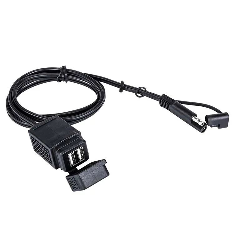 Sae To Usb 2.1a Cable Adapter Inline Fuse Waterproof Motorcycle Usb
