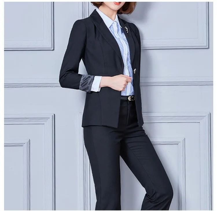 最新のレディースオフィススーツレディースパンツスーツをデザインする Buy 女性のスーツ オフィススーツ ズボンスーツ女性 Product On Alibaba Com