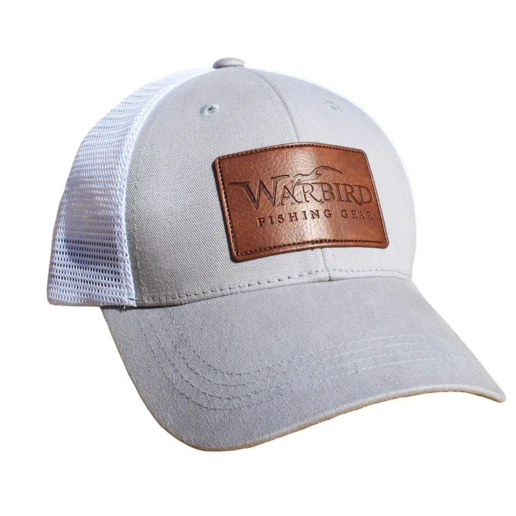 Custom Made Cotton Trucker Hats With Leather Patch - Buy Leather Patch