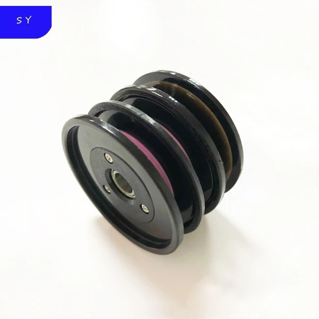 Flanged Plastic Pulley For Thread Rope Yarn,Coil Winding Tensioner Pulley,Winding Machine Pulley