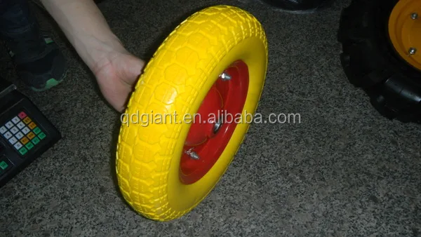 Turkey type polyurethane wheels 3.50-7 with comb pattern
