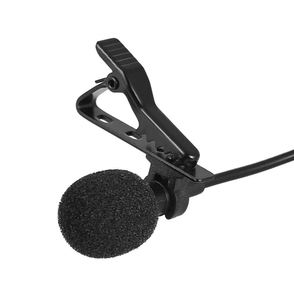 
Clip-on Lapel Tie Lavalier Microphone 3.5mm Jack for Smart Phone and Tablet PC Mini Laptop 