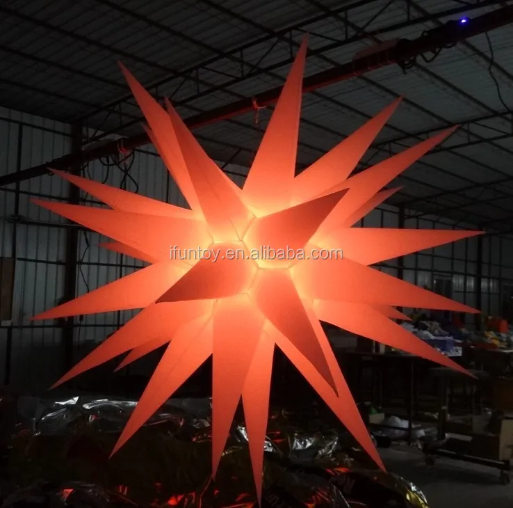 Christmas Inflatable Led Fun Star With Led Lights Inflatable Lighting