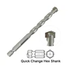 Hex Shank Carbide Tipped Universal Multipurpose Masonry Drill Bit for Concrete Tile Masonry Wood Metal Drilling