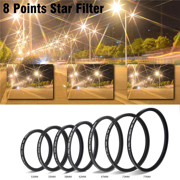 Sternfilter Star Filter 72mm 6-fach Filter mit strahlendem Effekt 