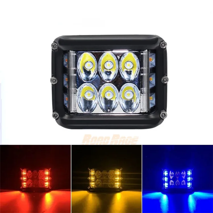 4'' 36w Side Shooter Off Road Led Cubes Work Light Pods Blue Red Amber