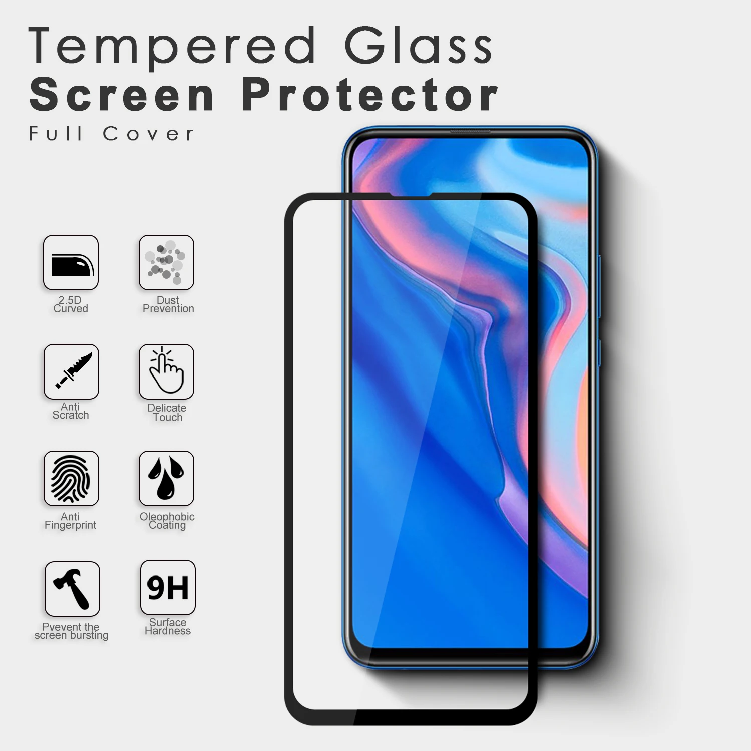 Retail Pack Various Huawei Thin 0.26mm 2.5D 9H Tempered Glass Screen Protector 