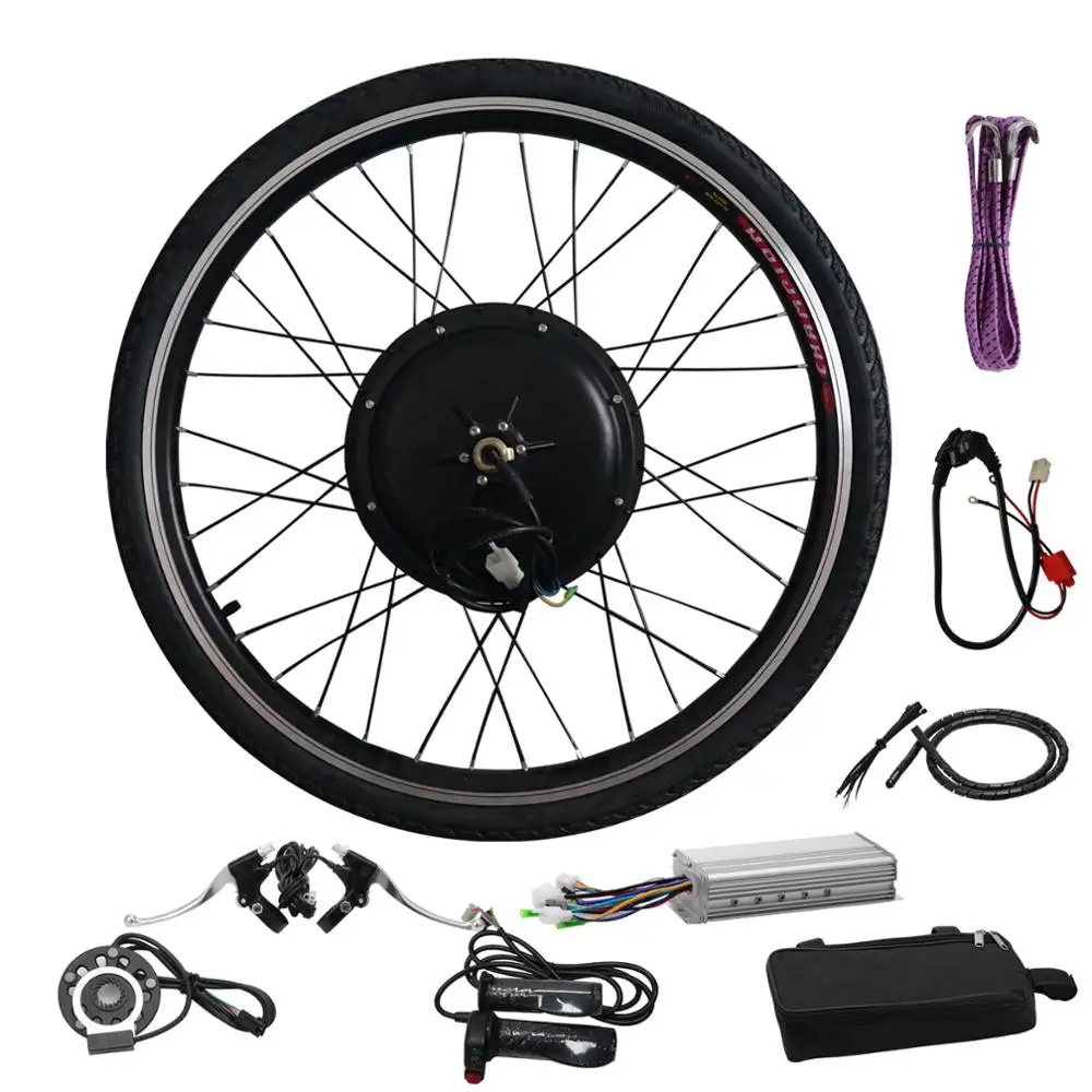 Kit Conversion Vélo Électrique Viribus 500W - Moteur Roue Avant/Arrière 26/28 Pouces Avec LCD