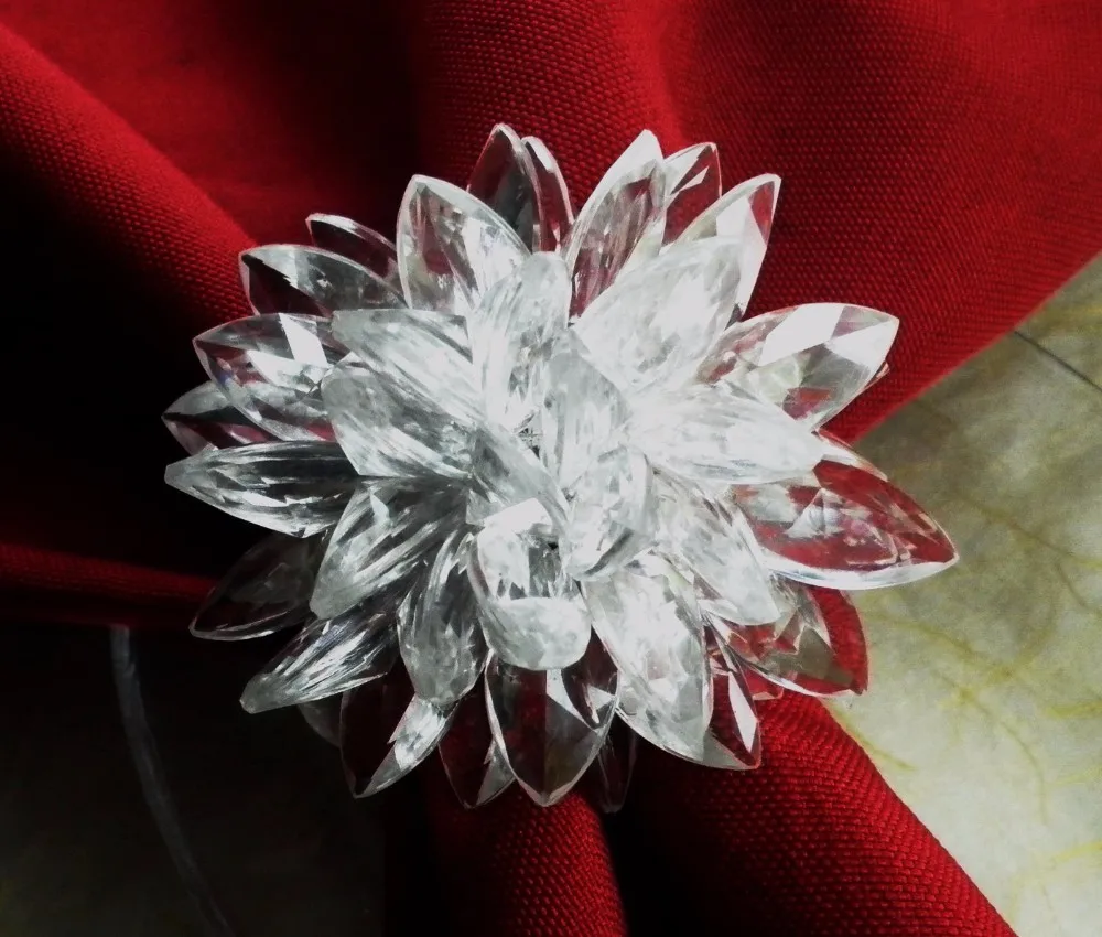 Crystal Acrylic Flower Napkin Rings Buy Napkin Ring,Crystal Acrylic