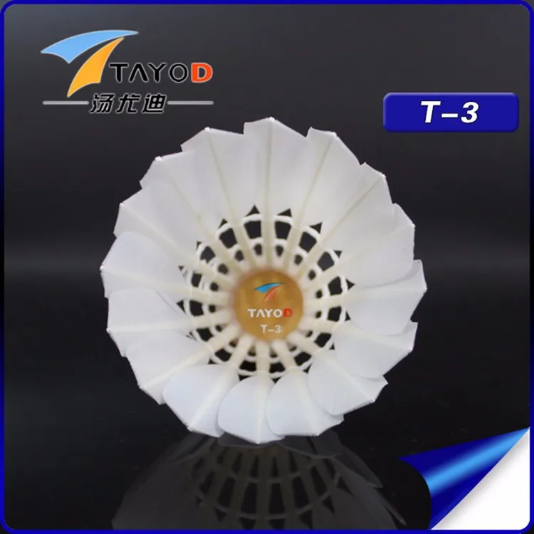 T3 12 Pcs Class C Natural Goose Feather Oem Badminton Shuttlecock