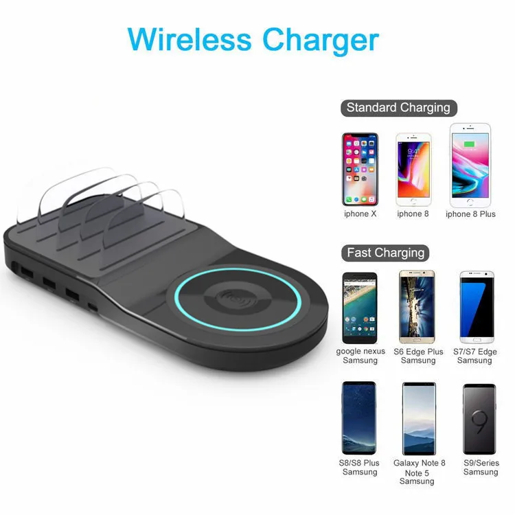 Miq Desktop Multi Port Usb Charger Charging Station With Wireless Buy