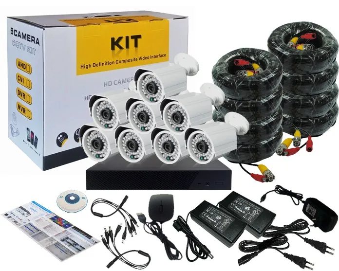 Cctv Security Recording System Kit Elec Cctv 8 Camera Cctv System - Buy