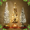 Led glass Christmas tree with point effect for Christmas decoration