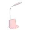 Study Reading Pen Holder Table Led Light Touch Control Dimmable USB Battery Operated Desk Lamp With phone holder