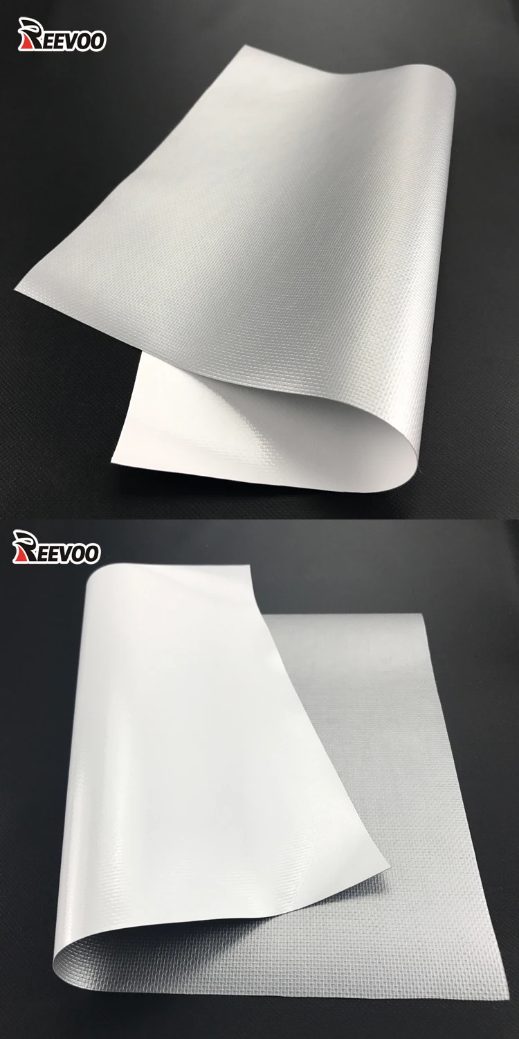 White And Sliver Pvc Fire Retardant Tarpaulin Canvas Cover Pvc Covering