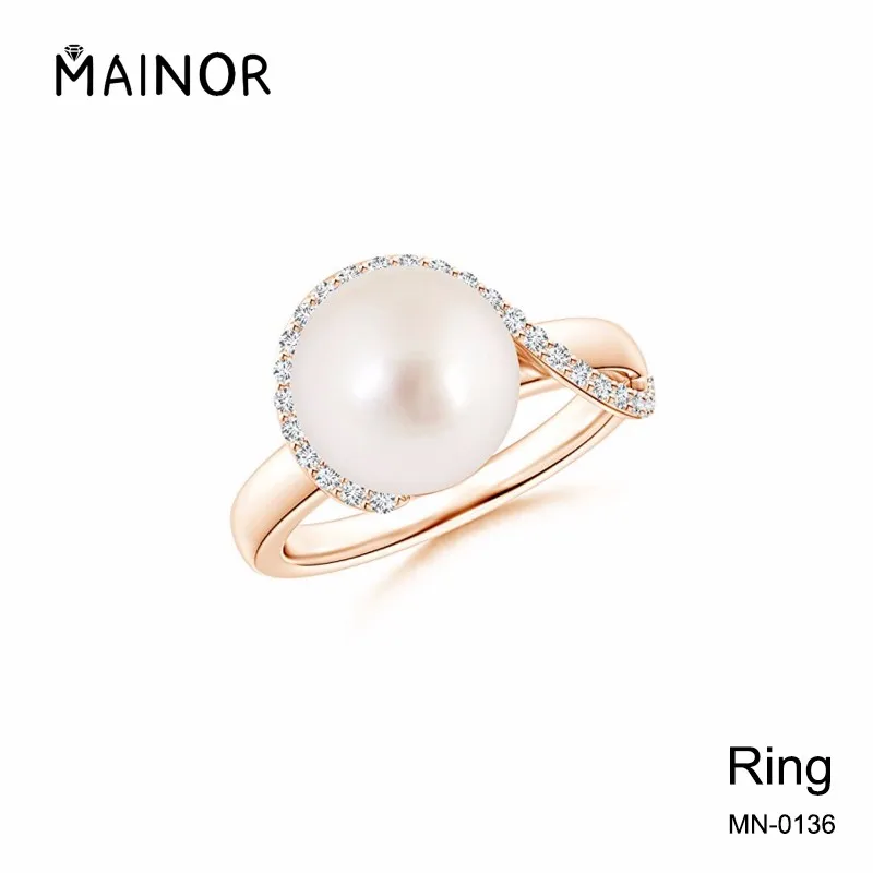 pearl rings with diamonds rings around it