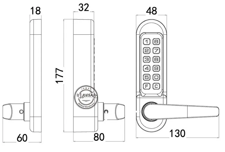 Generation 2 Simple Changing Code Keyless Mechanical Push Button Code