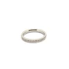 Simple platinum plated stainless steel all diamond wedding ring band