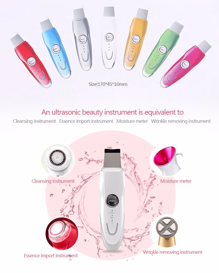 ultrathin portable ultrasonic skin scrubber Peeling Machine