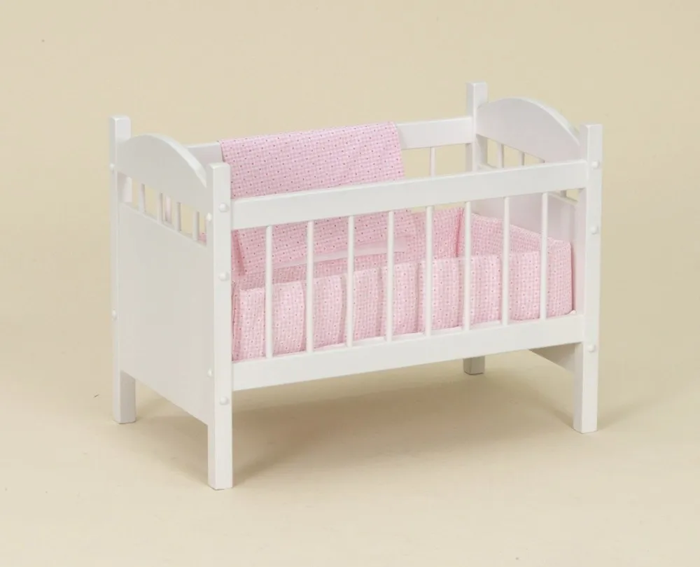 wooden doll crib