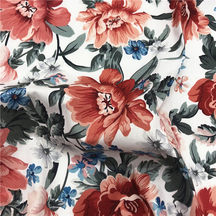 Digital Print Rayon Fabric Woven Cloth For Women Spring Summer Season