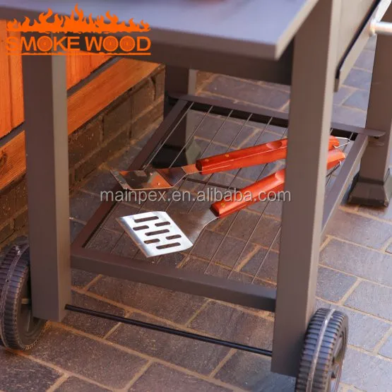 Deluxe En Acier Jardin Patio Extérieur Chariot Barbecue Au Deluxe En Acier Jardin Patio Extérieur Chariot Barbecue Au