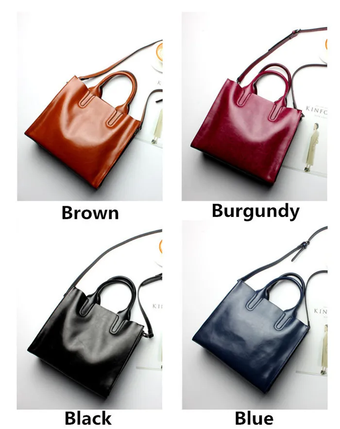 Custom Logo Own Branded Genuine Leather Handbag Women Shoulder Bag