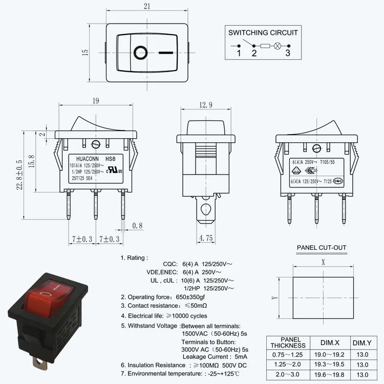 3 Position Momentary Dpst 120v Rocker Switch Buy 3 Position Momentary